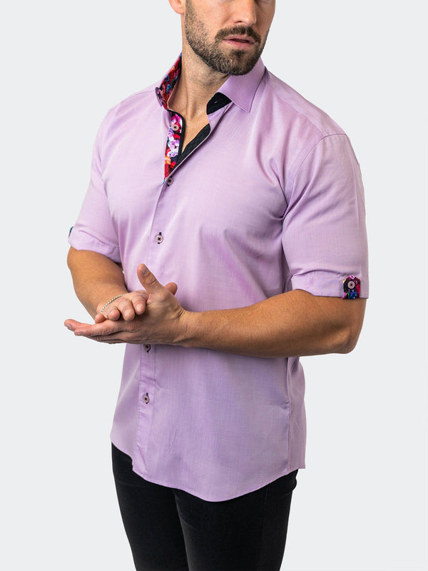 Maceoo Stretch Short Sleeve Shirt | Galileo Lavender 37 Purple