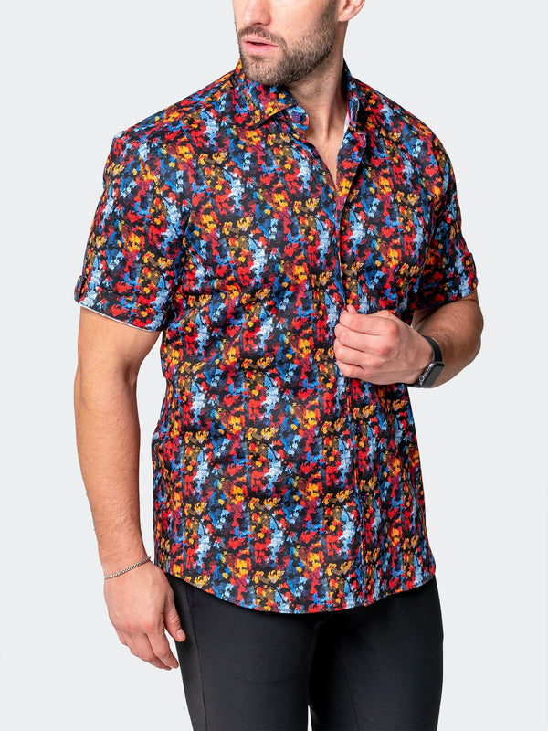 Maceoo Stretch Short-Sleeve Shirt | Galileo Qwantwo Multi