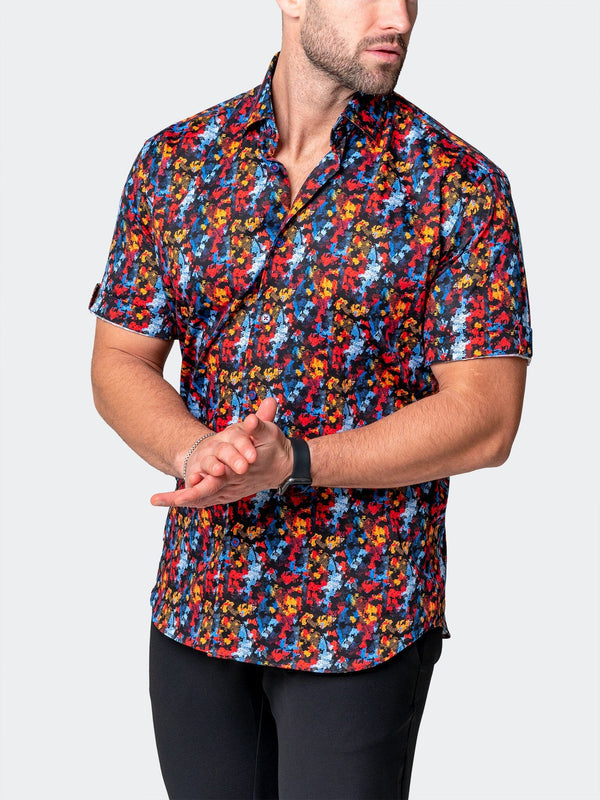 Maceoo Stretch Short-Sleeve Shirt | Galileo Qwantwo Multi