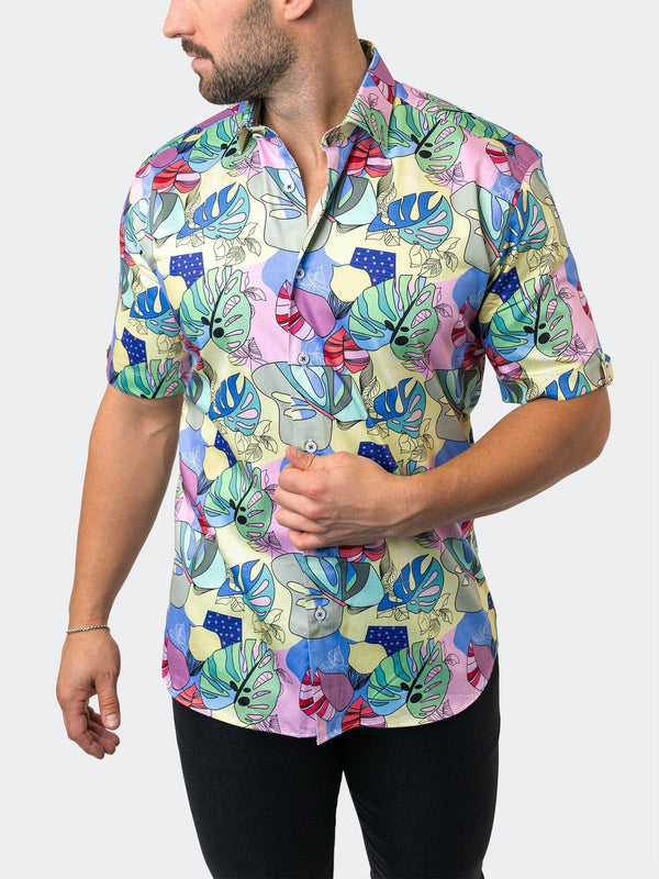 Maceoo Stretch Short-Sleeve Shirt | Galileo Sidney Multi