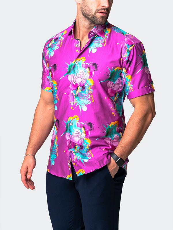 Maceoo Stretch Short-Sleeve Shirt | Galileo SkullGift Pink