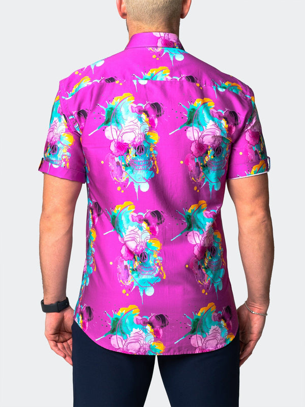 Maceoo Stretch Short-Sleeve Shirt | Galileo SkullGift Pink