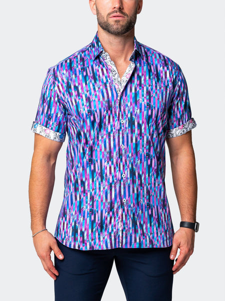 Maceoo Stretch Short-Sleeve Shirt | Galileo Stride Multi