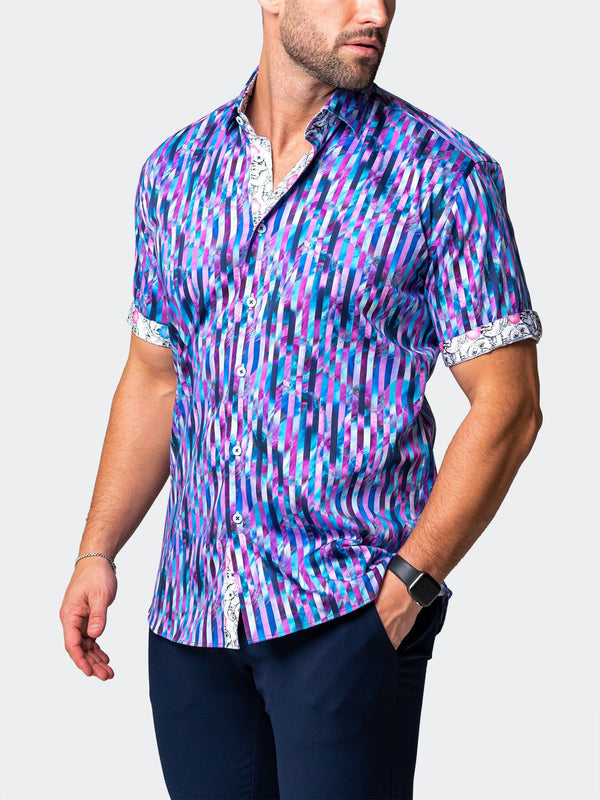 Maceoo Stretch Short-Sleeve Shirt | Galileo Stride Multi