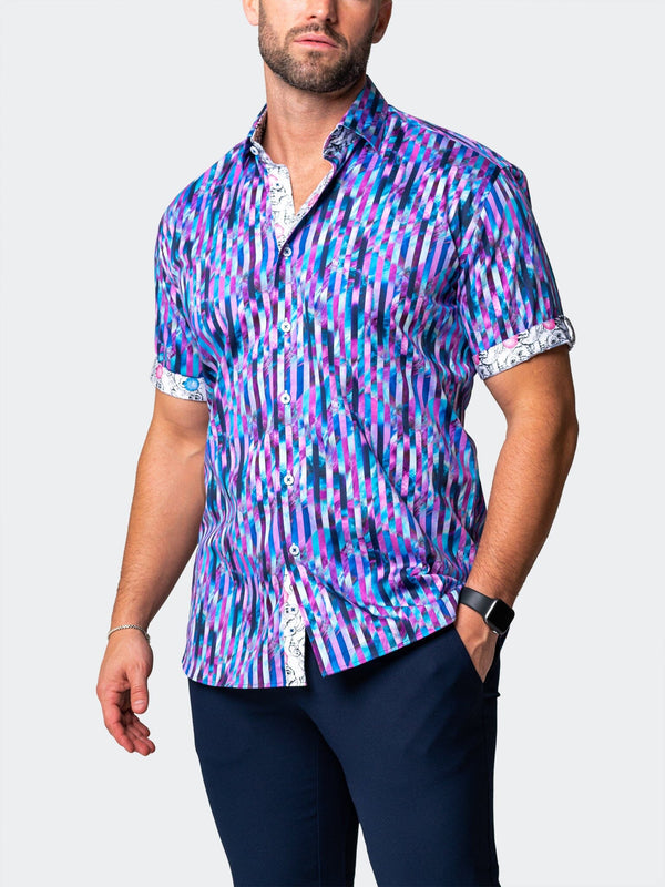 Maceoo Stretch Short-Sleeve Shirt | Galileo Stride Multi