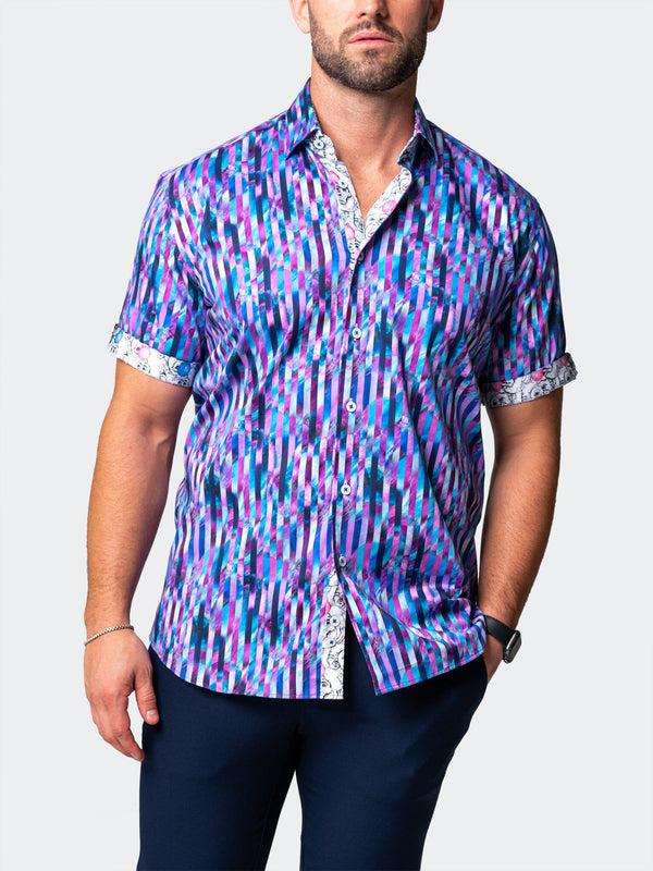 Maceoo Stretch Short-Sleeve Shirt | Galileo Stride Multi