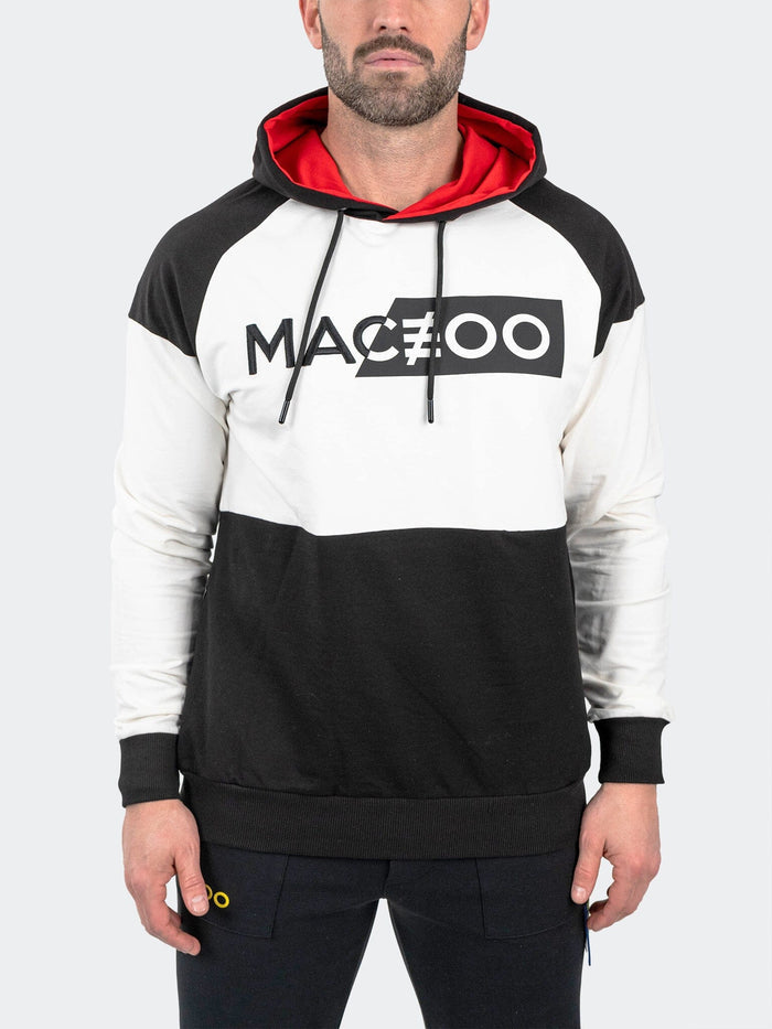 Maceoo Stretch Athletic Wear | Hoodie BlackSnow White