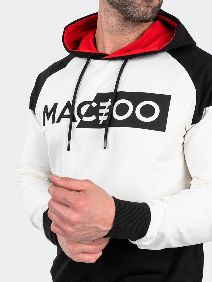 Maceoo Stretch Athletic Wear | Hoodie BlackSnow White