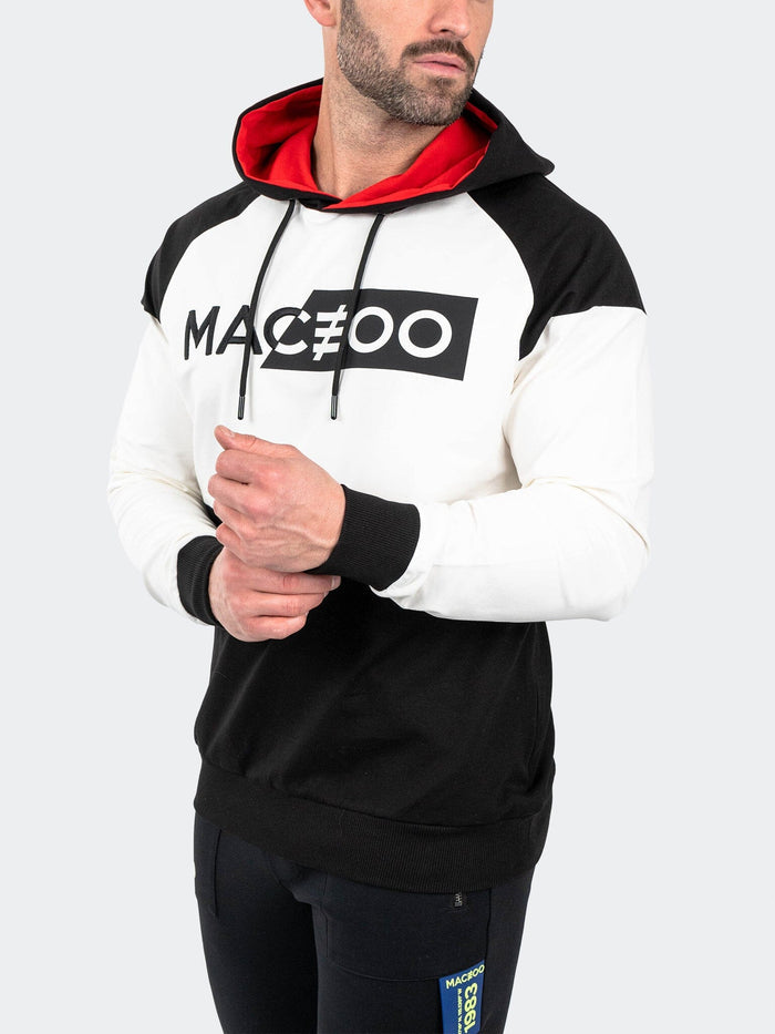 Maceoo Stretch Athletic Wear | Hoodie BlackSnow White