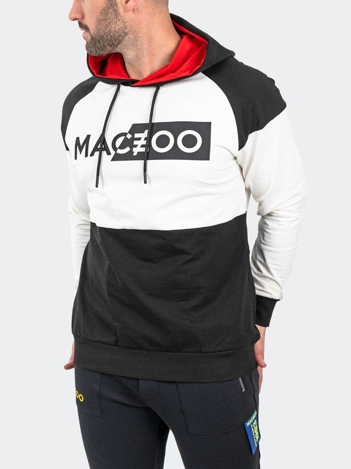 Maceoo Stretch Athletic Wear | Hoodie BlackSnow White