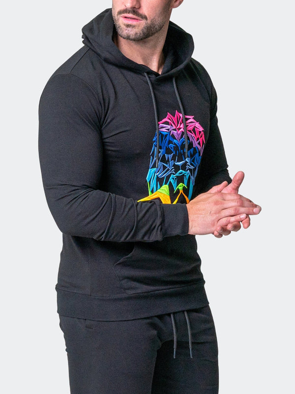 Maceoo Stretch Athletic Wear | Hoodie Neon Black