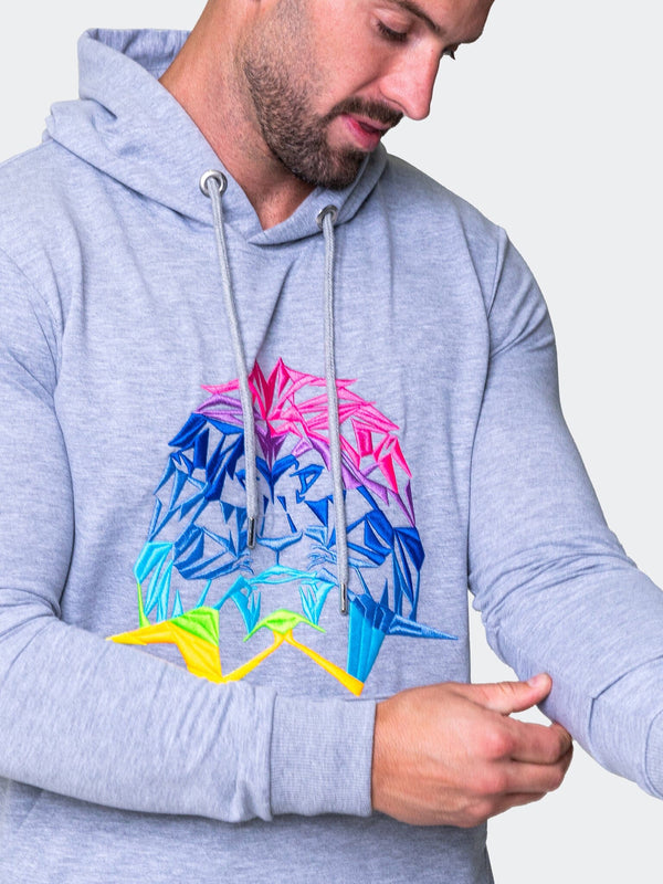 Maceoo Stretch Athletic Wear | Hoodie Neon Grey