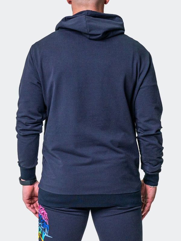 Maceoo Stretch Athletic Wear | Hoodie Neon Navy