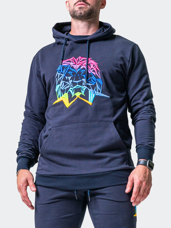 Maceoo Stretch Athletic Wear | Hoodie Neon Navy