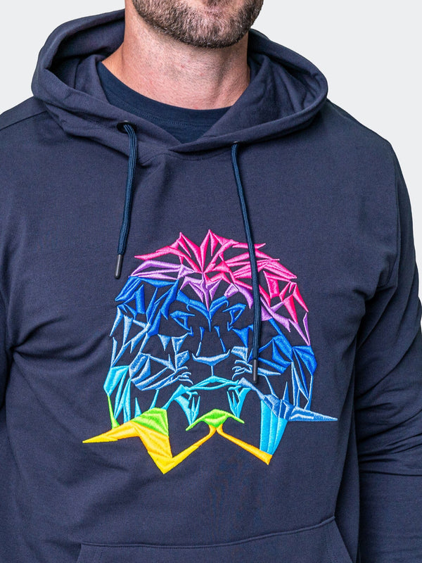 Maceoo Stretch Athletic Wear | Hoodie Neon Navy