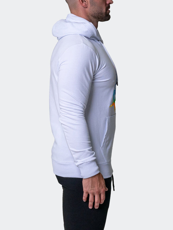 Maceoo Stretch Athletic Wear | Hoodie Neon White