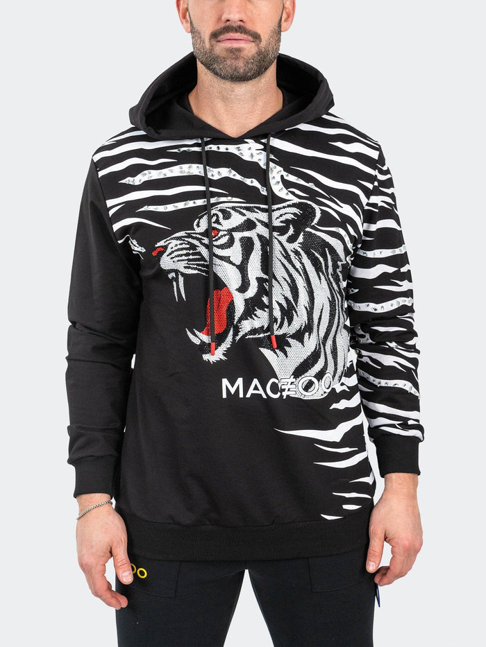 Maceoo Stretch Athletic Wear | Hoodie Ziger Black