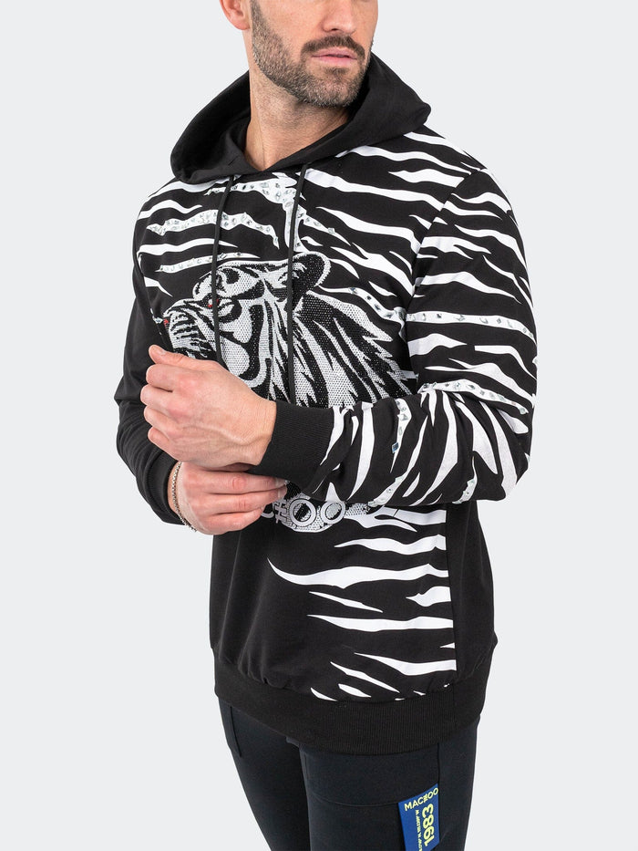 Maceoo Stretch Athletic Wear | Hoodie Ziger Black