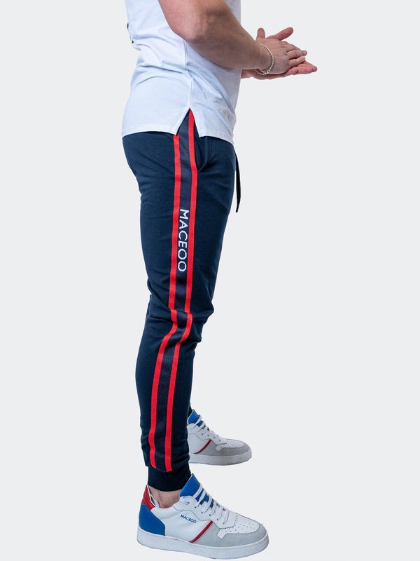 Maceoo Stretch Athletic Wear | Jogger Leo Navy