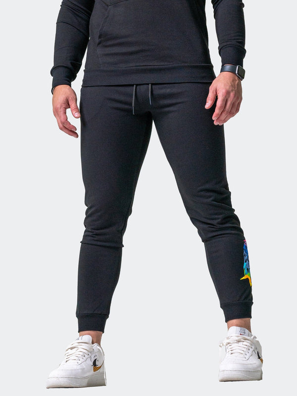 Maceoo Stretch Athletic Wear | Jogger Neon Black