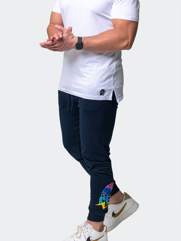 Maceoo Stretch Athletic Wear | Jogger Neon Navy