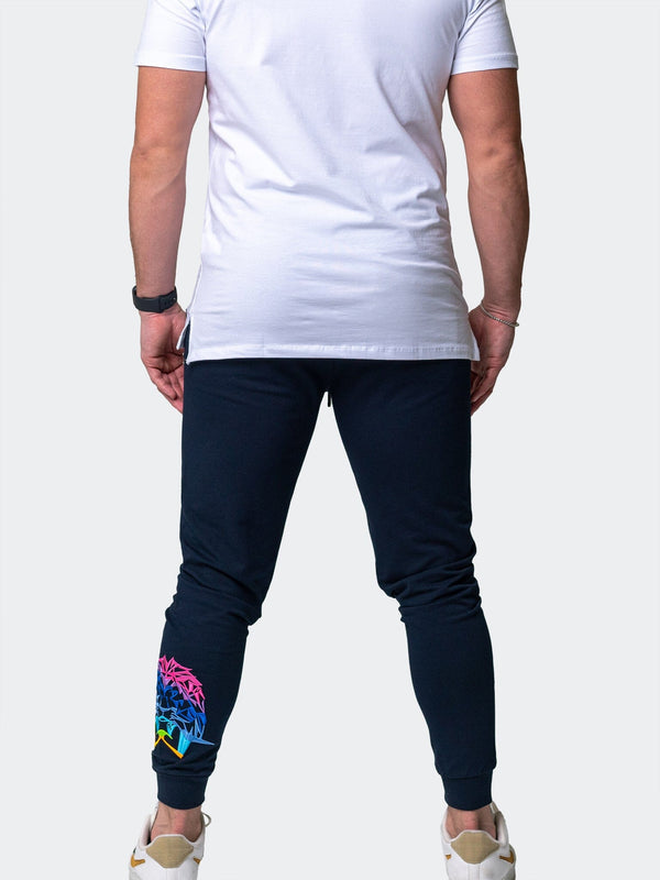 Maceoo Stretch Athletic Wear | Jogger Neon Navy