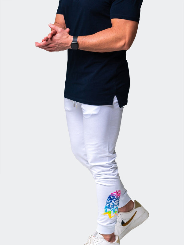 Maceoo Stretch Athletic Wear | Jogger Neon White