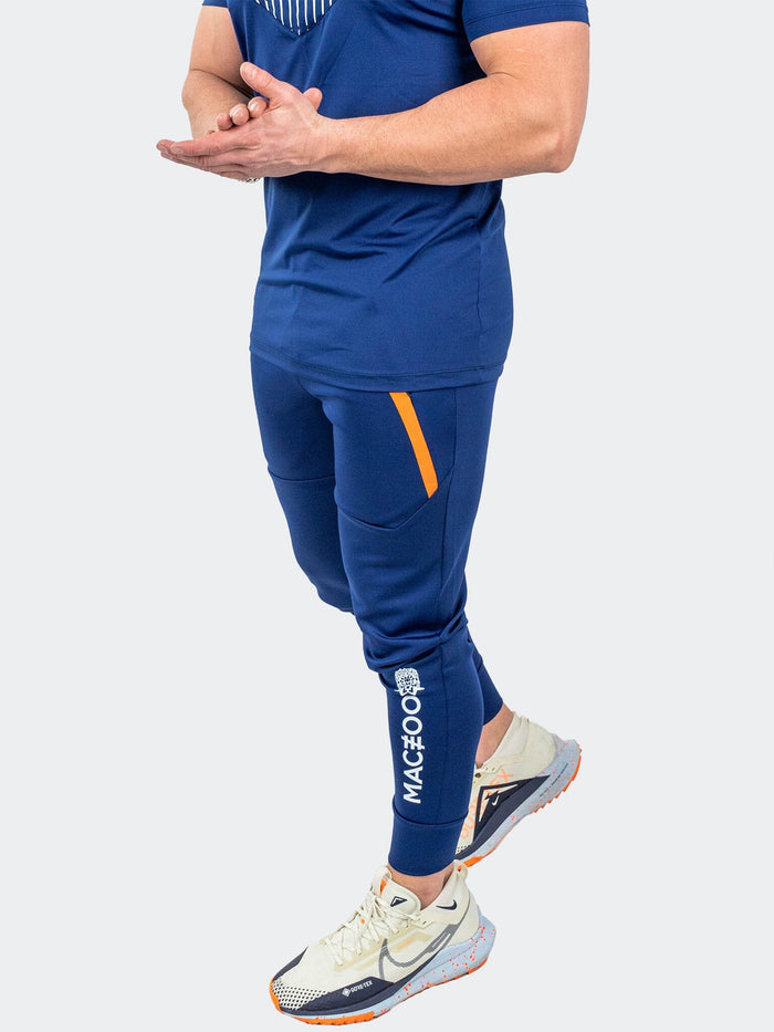 Maceoo Stretch Athletic Wear | Jogger Shield Blue