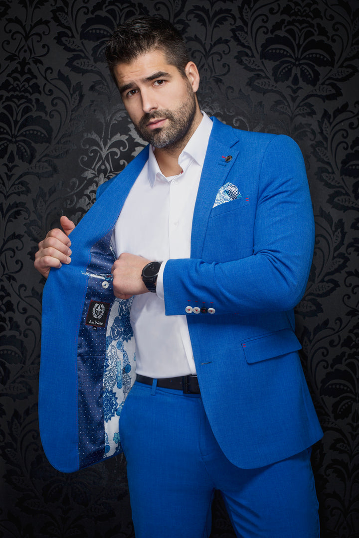 Au Noir Stretch Blazer | Lancaster Cobalt