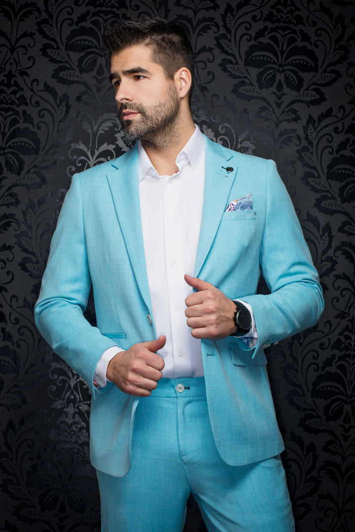 Au Noir Stretch Blazer | Lancaster Turquoise