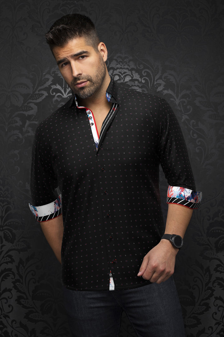 Au Noir Stretch Shirt | Campos Black