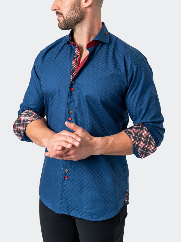 Maceoo Shirt | Mini Panam Square Navy