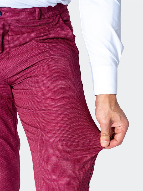 Maceoo Stretch Pant | Pants Burgaundy Wine Red