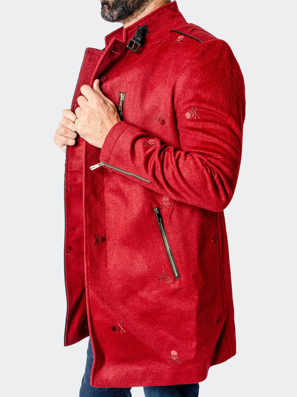 Maceoo Jacket | Peacoat CaptainSkull Red