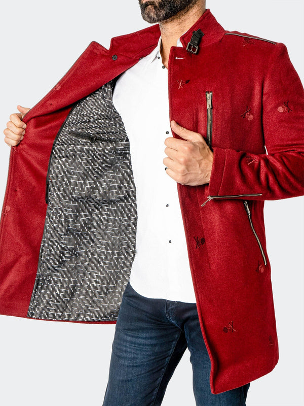 Maceoo Jacket | Peacoat CaptainSkull Red