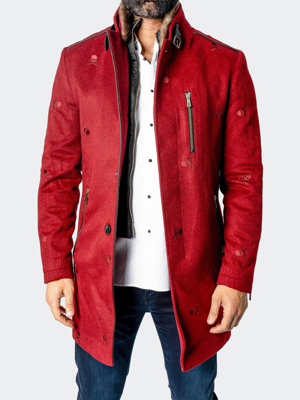 Maceoo Jacket | Peacoat CaptainSkull Red