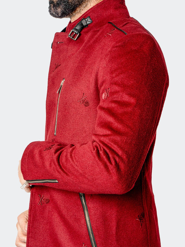 Maceoo Jacket | Peacoat CaptainSkull Red