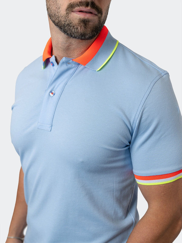 Maceoo Stretch Short-Sleeve Polos | Polo TipBerlin Blue