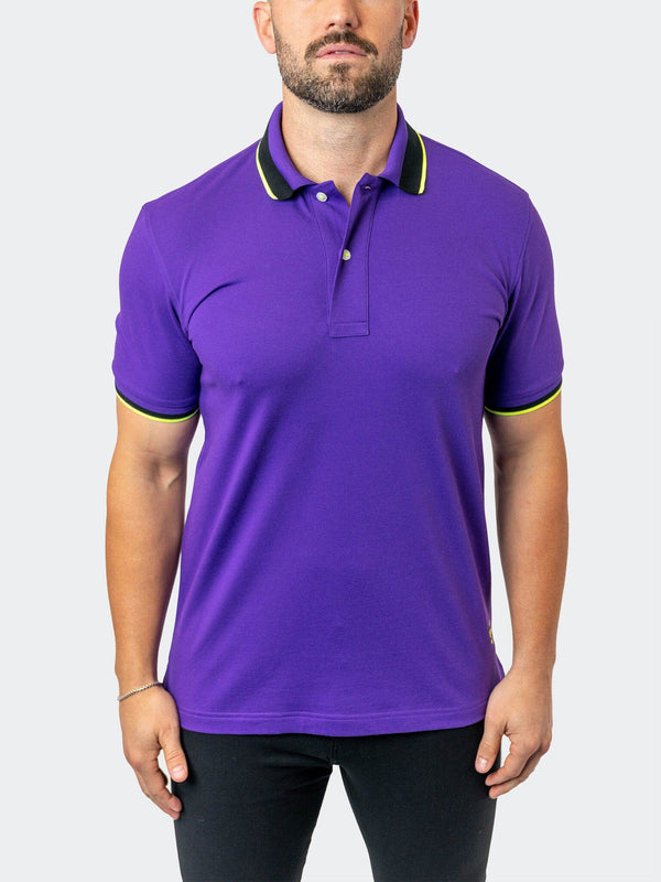 Maceoo Stretch Short-Sleeve Polos | Polo TipBerlin Purple