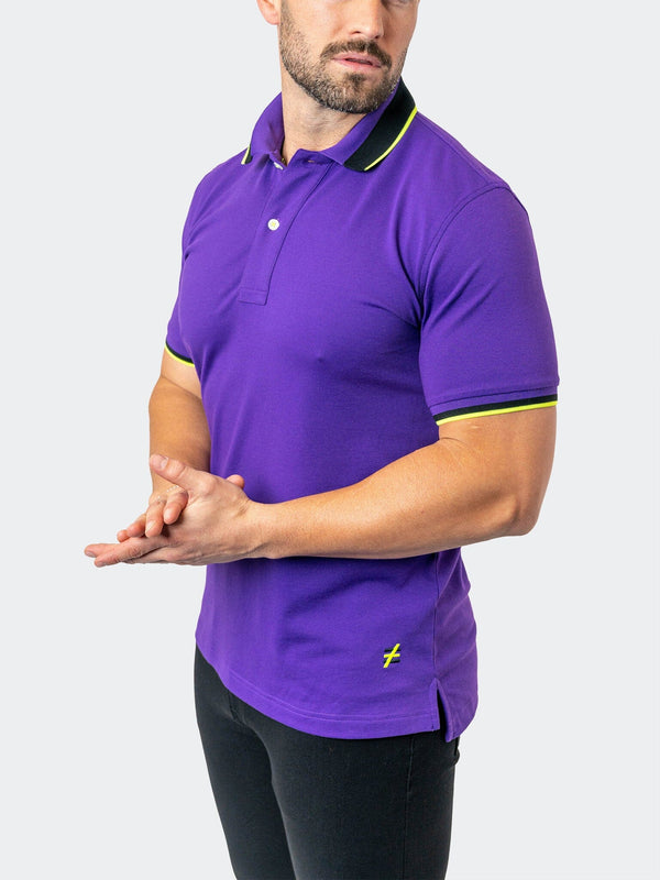 Maceoo Stretch Short-Sleeve Polos | Polo TipBerlin Purple