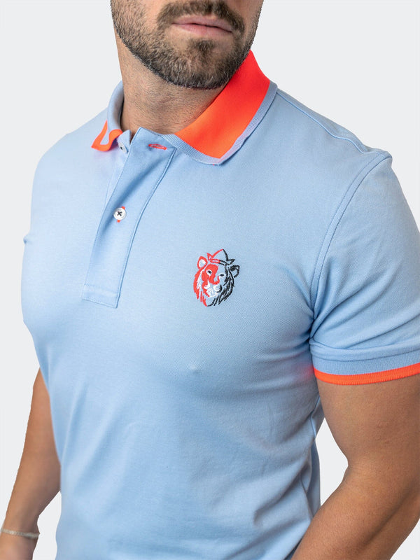 Maceoo Stretch Short-Sleeve Polos | Polo TipDelhi Blue