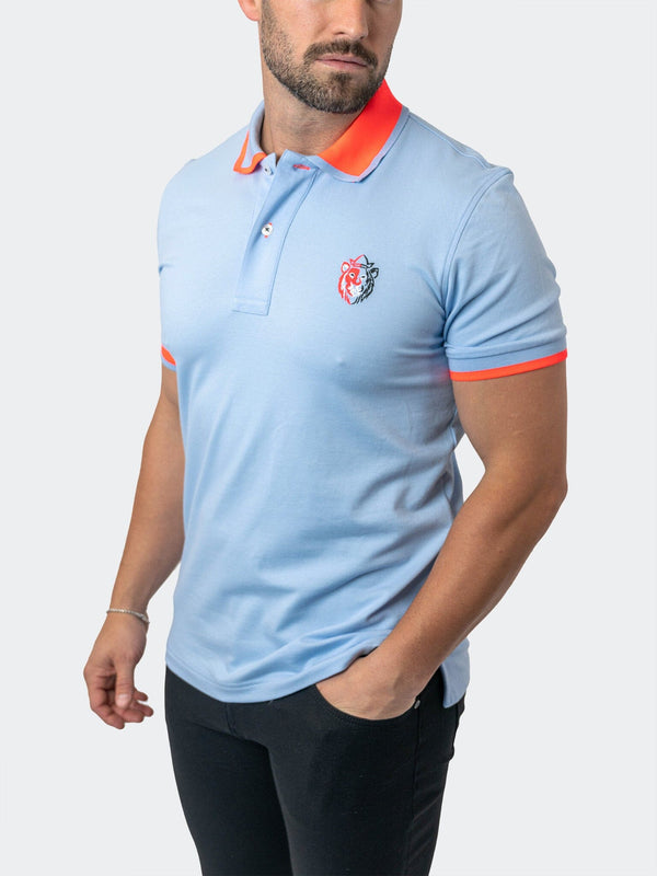 Maceoo Stretch Short-Sleeve Polos | Polo TipDelhi Blue