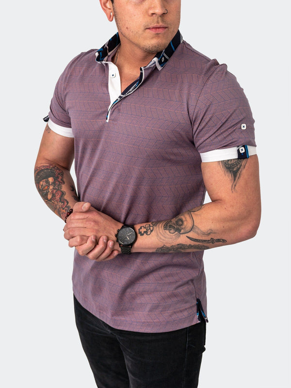 Maceoo Stretch Short-Sleeve Polos | Polo MozartLineMulti Pink