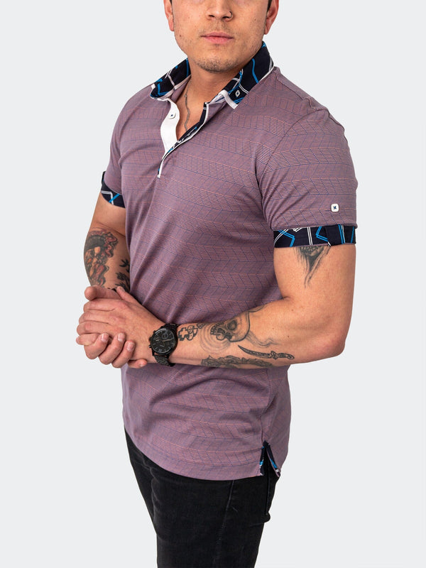 Maceoo Stretch Short-Sleeve Polos | Polo MozartLineMulti Pink