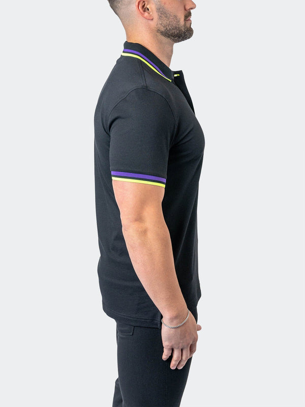 Maceoo Stretch Short-Sleeve Polos | Polo TipMilano Black