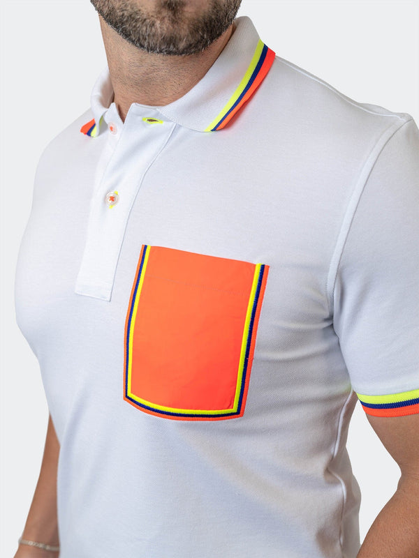 Maceoo Stretch Short-Sleeve Polos | Polo TipMilano White