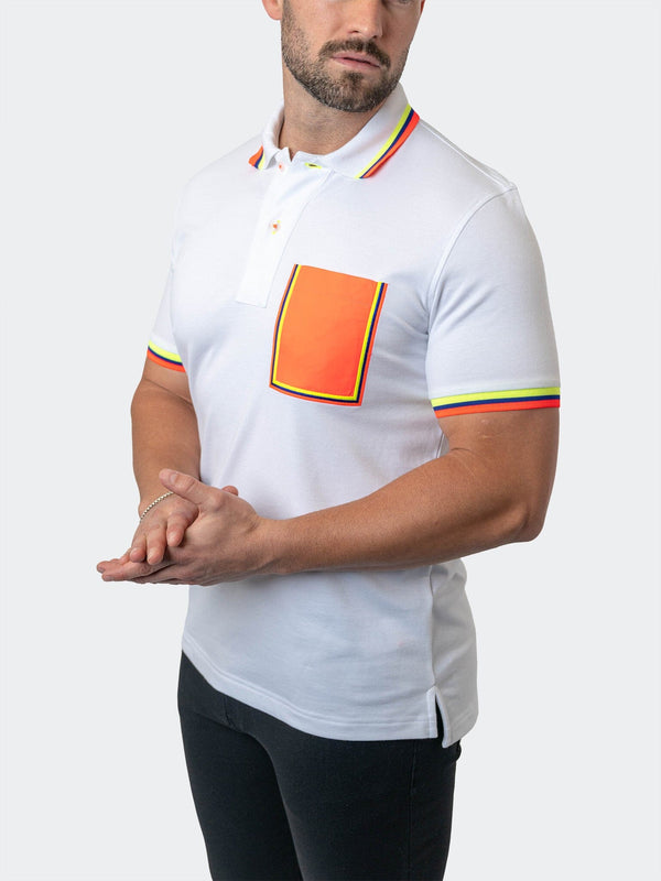 Maceoo Stretch Short-Sleeve Polos | Polo TipMilano White