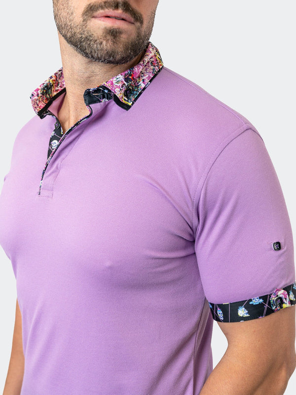 Maceoo Stretch Short-Sleeve Polos | Polo MozartSolid 22 Purple