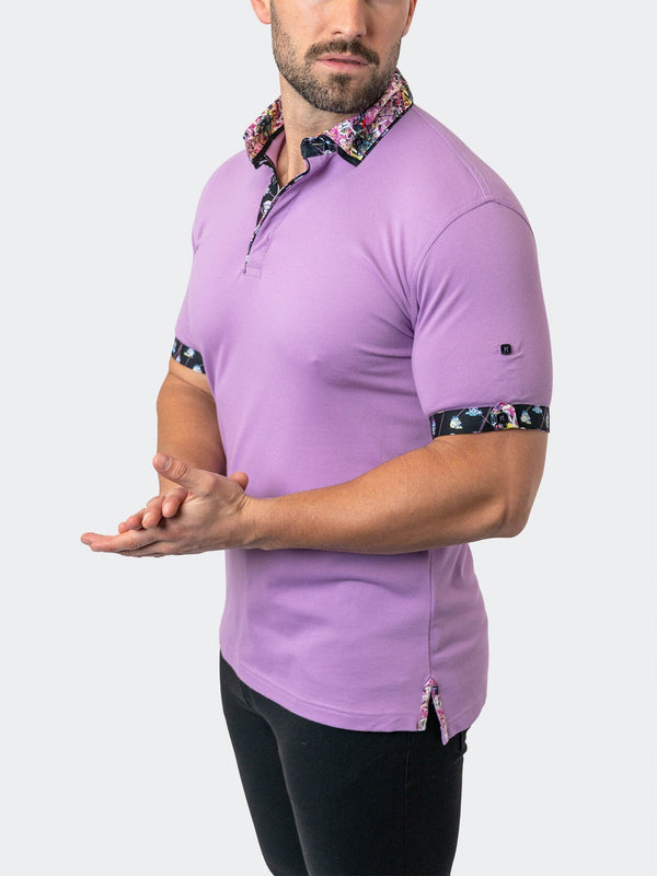 Maceoo Stretch Short-Sleeve Polos | Polo MozartSolid 22 Purple