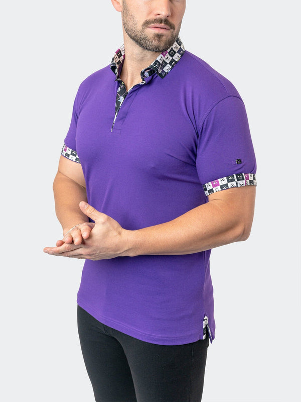 Maceoo Stretch Short-Sleeve Polos | Polo Mozart Solid 23 Purple